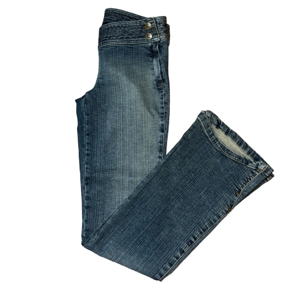 Vintage Y2K Rampage Jean Company Denim Low Rise Double Button Bootcut Jeans - Picture 9 of 13